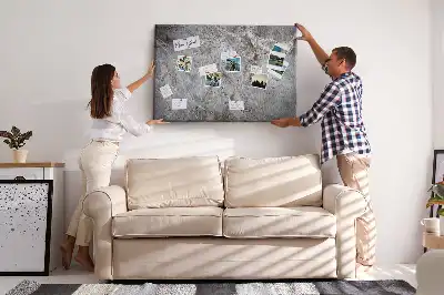 Memobord van kurk Imitatie van geaderde steen