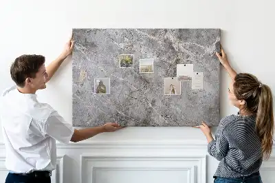 Memobord van kurk Imitatie van geaderde steen