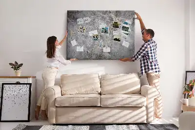 Memobord van kurk Imitatie van geaderde steen