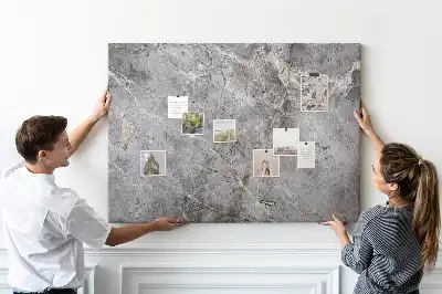 Memobord van kurk Imitatie van geaderde steen