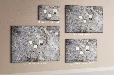 Memobord van kurk Imitatie van geaderde steen