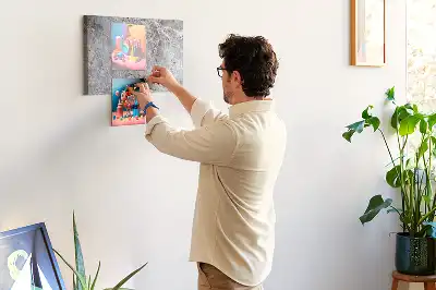 Memobord van kurk Imitatie van geaderde steen