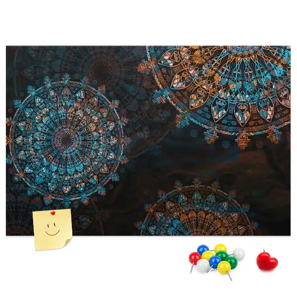 Memobord van kurk Mandalapatroon
