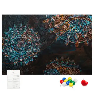 Memobord van kurk Mandalapatroon
