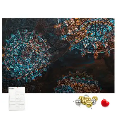 Memobord van kurk Mandalapatroon