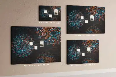 Memobord van kurk Mandalapatroon