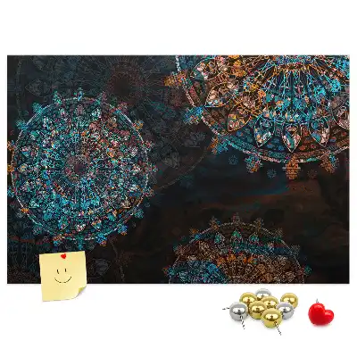 Memobord van kurk Mandalapatroon