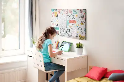 Kurk prikbord Lineaire minimalistische tekeningen