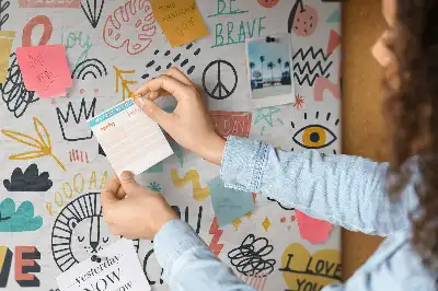 Kurk prikbord Lineaire minimalistische tekeningen