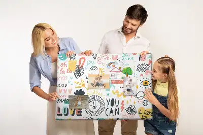Kurk prikbord Lineaire minimalistische tekeningen