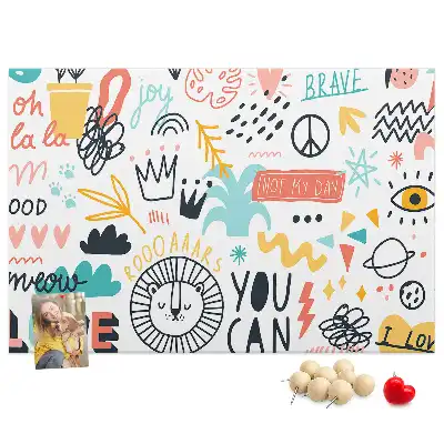 Kurk prikbord Lineaire minimalistische tekeningen