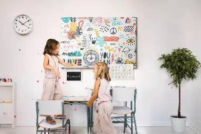 Kurk prikbord Lineaire minimalistische tekeningen