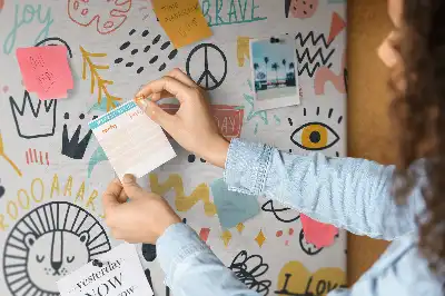 Kurk prikbord Lineaire minimalistische tekeningen