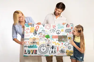 Kurk prikbord Lineaire minimalistische tekeningen