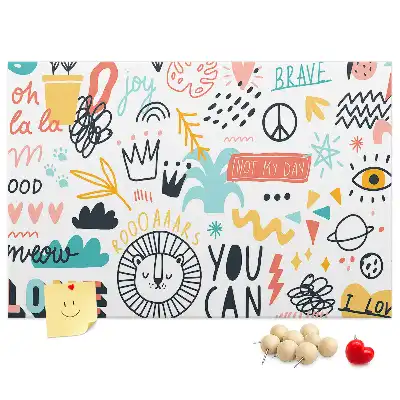 Kurk prikbord Lineaire minimalistische tekeningen