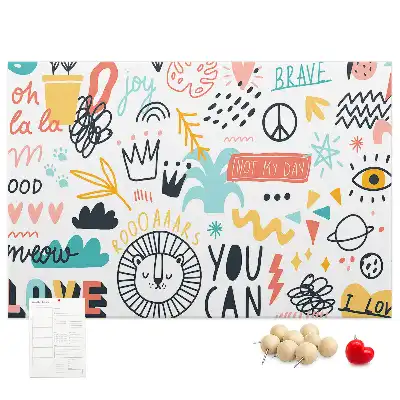 Kurk prikbord Lineaire minimalistische tekeningen