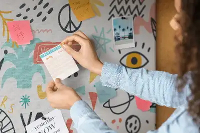 Kurk prikbord Lineaire minimalistische tekeningen