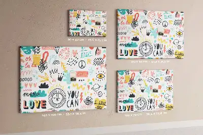 Kurk prikbord Lineaire minimalistische tekeningen