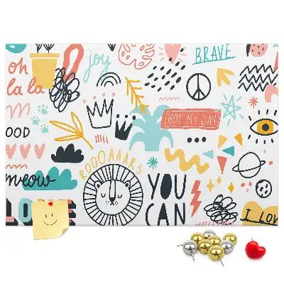 Kurk prikbord Lineaire minimalistische tekeningen