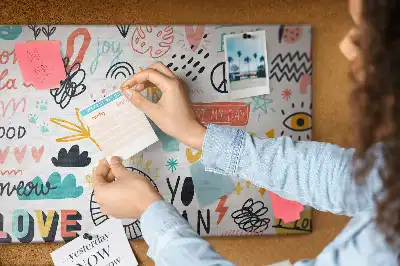 Kurk prikbord Lineaire minimalistische tekeningen