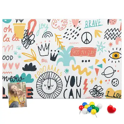 Kurk prikbord Lineaire minimalistische tekeningen