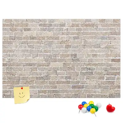 Memobord van kurk Klassieke bakstenen muur