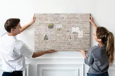 Memobord van kurk Klassieke bakstenen muur