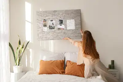 Memobord van kurk Klassieke bakstenen muur