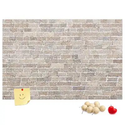 Memobord van kurk Klassieke bakstenen muur