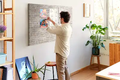Memobord van kurk Klassieke bakstenen muur