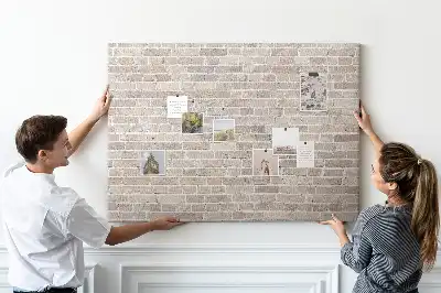 Memobord van kurk Klassieke bakstenen muur