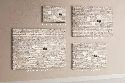 Memobord van kurk Klassieke bakstenen muur