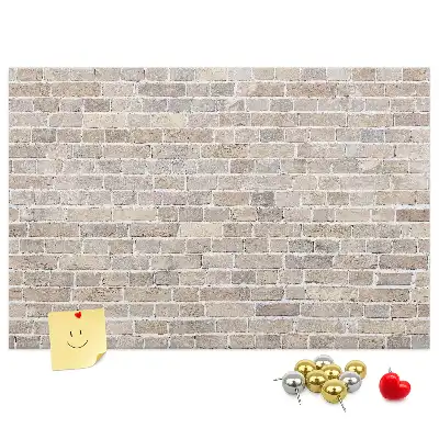Memobord van kurk Klassieke bakstenen muur
