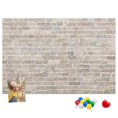 Memobord van kurk Klassieke bakstenen muur