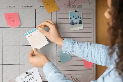 Memobord van kurk Roze maandplanner