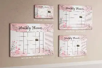 Memobord van kurk Roze maandplanner