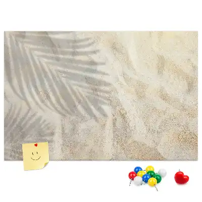 Kurk prikbord Schaduw van palm zand