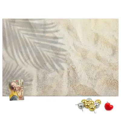 Kurk prikbord Schaduw van palm zand