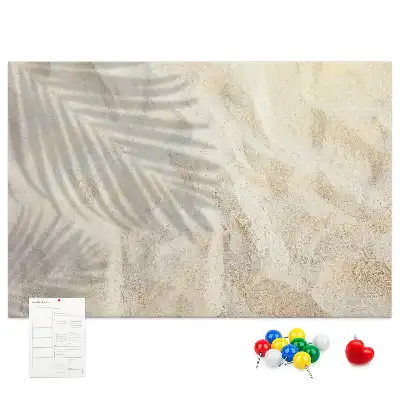 Kurk prikbord Schaduw van palm zand