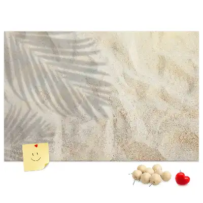 Kurk prikbord Schaduw van palm zand