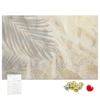 Kurk prikbord Schaduw van palm zand