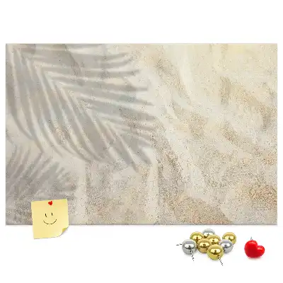 Kurk prikbord Schaduw van palm zand