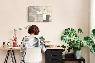 Kurk prikbord Schaduw van palm zand