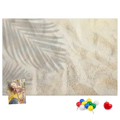 Kurk prikbord Schaduw van palm zand