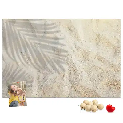 Kurk prikbord Schaduw van palm zand