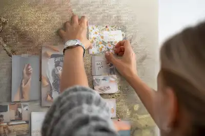 Memobord van kurk Steen met gouden adering