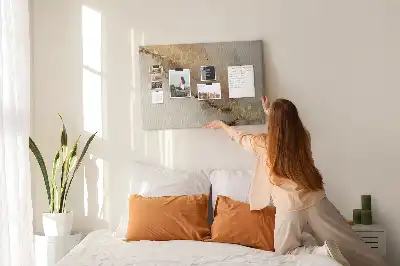 Memobord van kurk Steen met gouden adering