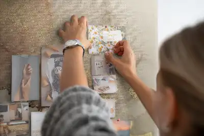 Memobord van kurk Steen met gouden adering