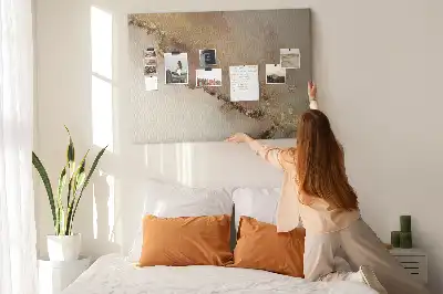 Memobord van kurk Steen met gouden adering