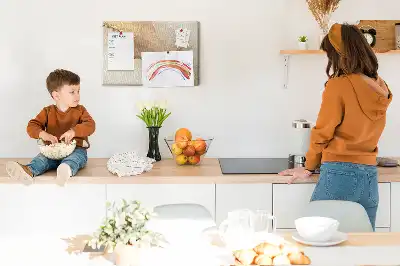 Memobord van kurk Steen met gouden adering
